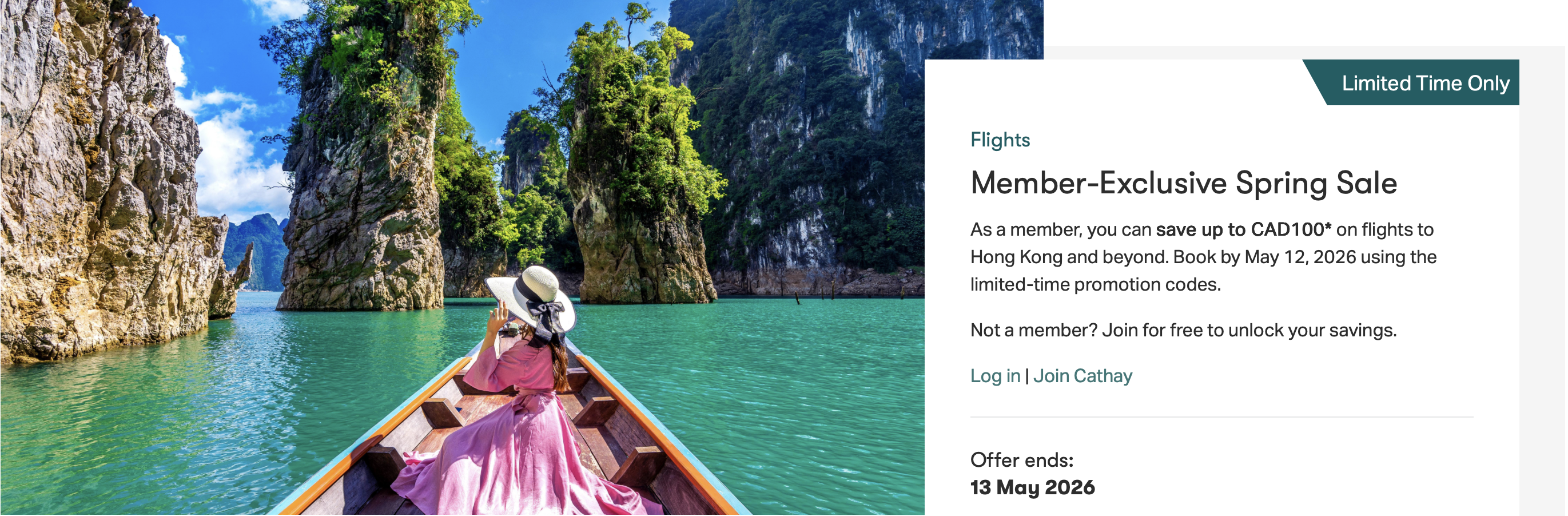 Cathay Pacific Member-Exclusive Spring Sale